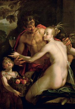 Bacchus, Ceres and Cupid, Hans von Aachen