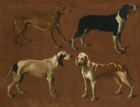 Study of four pointers, Jacques-Laurent Agasse