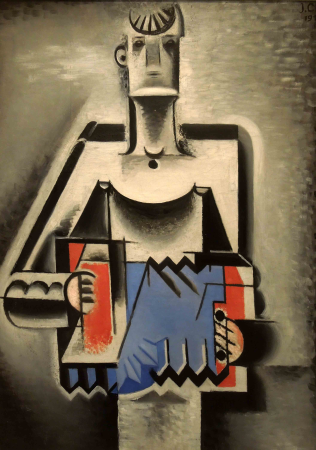 Accordion Player, Josef Čapek, 1915