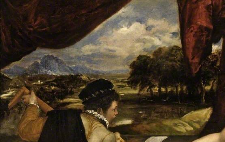 Venus and Cupid with a Lute Player, Titian, circa 1555–65