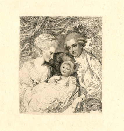 Portraits of Duke and Duchess of Marlborough and infant Francis Spencer by Francesco Bartolozzi, Francesco Bartolozzi, 1783