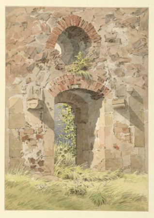 Ruin of the gate of the monastery to the Holy Cross, Meißen, Caspar David Friedrich, 1824