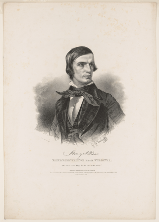 Henry A. Wise, representative from Virginia - from life on stone by Chs. Fenderich ; P.S. Duval's Lith. Press, Phila. LCCN2017657785, Charles Fenderich, 1840