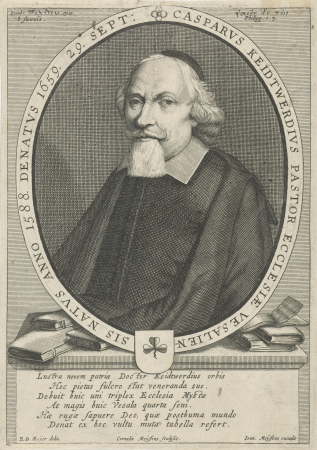 Portret van Casparus Keidtwerdius, RP-P-OB-23.593, Joannes Meyssens, between 1650 and 1670