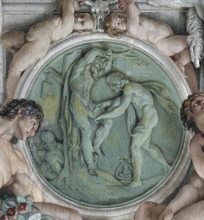 Apollo and Marsyas (Medallion of Farnese Ceiling), Annibale Carracci