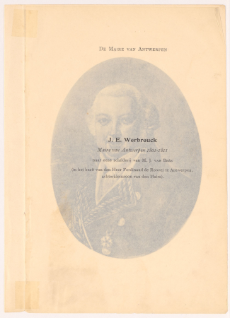 Werbrouck, Jan Steven (1750-1813); mayor of Antwerp 1801-1811, Mattheus Ignatius van Bree