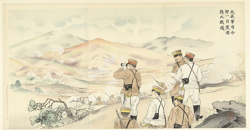 The great battle of Shaho can be followed well from the headquarters of our army, Nomura Yoshikuni, 1904