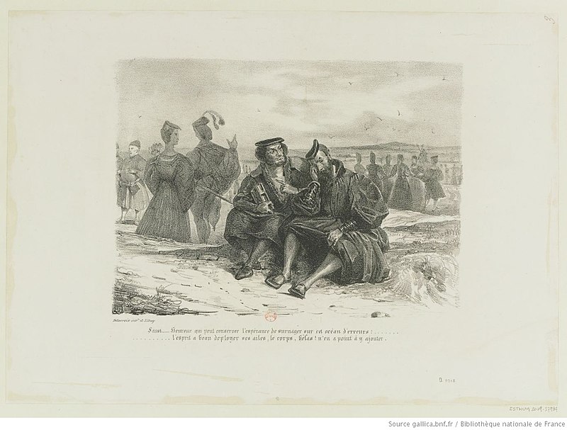 Delacroix - Faust et Wagner, 6e état, btv1b10461718m, Eugène Delacroix