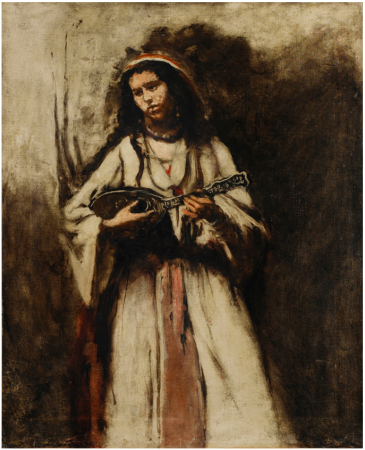 Standing Bohemian with a Mandolin, Jean-Baptiste Camille Corot