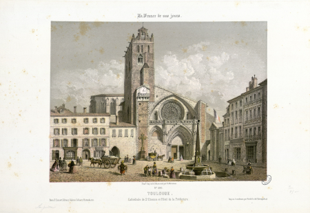 Toulouse - St. Etienne Cathedral and Prefecture Hotel, Charles Mercereau, between 1853 and 1876