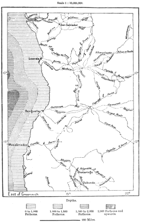 AFR V4 D017 Routes of the chief explorers in Angola, 12 June 1893
