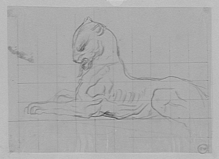 Study of a Panther for Salome Dancing Before Herod, Gustave Moreau