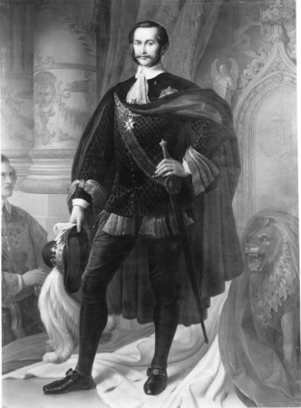 King Maximilian II of Bavaria as Knight of St. Hubert (after Kaulbach), Julius Zimmermann