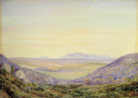 View of Table Mountain Looking from Groot Post, Marianne North, circa 1882