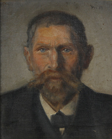 Portrait of the fisherman Jens Martin Jensen Røntved., Michael Peter Ancher, between 1867 and 1927
