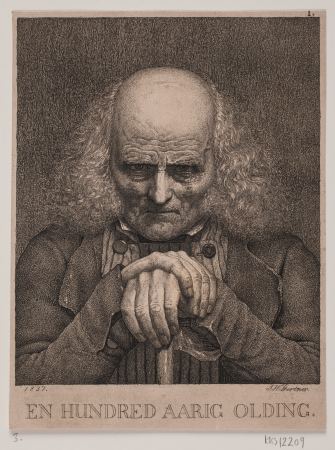 En hundredårig olding, Johan Vilhelm Gertner, 1837