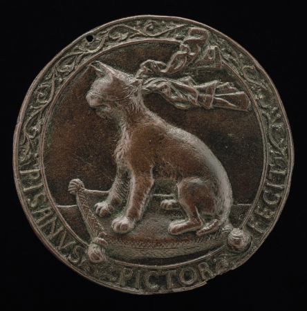 Blindfolded Lynx Seated on a Cushion [reverse], Pisanello, c. 1441/1444