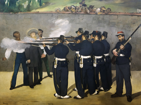 The Execution of Emperor Maximilian of Mexico, June 19, 1867, Édouard Manet, circa 1868-1869