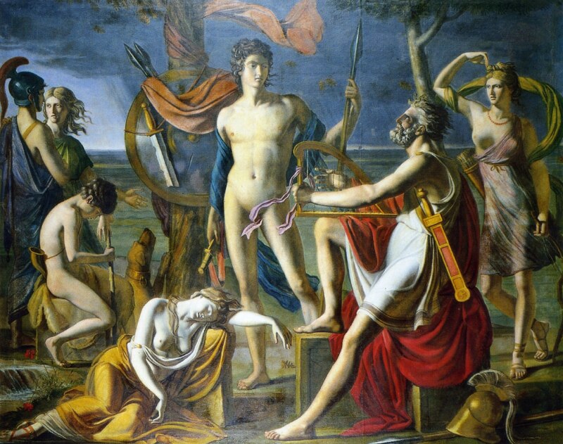 Ossian Reciting His Songs, Paul Duqueylar, 1800