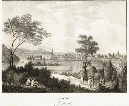 Litho - Höchstädt - Donau - Kunike - Alt - 1826, circa 1826