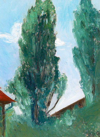 Summerday with large threes., H. A. Brendekilde, 1908