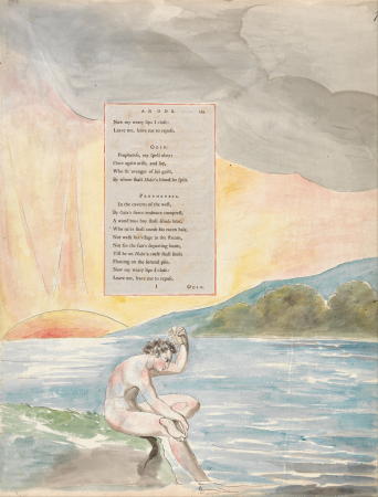 The Poems of Thomas Gray, Design 83, "The Descent of Odin.", William Blake, between 1797 and 1798