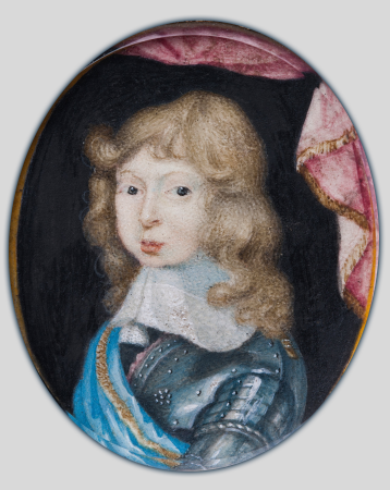 Miniature portrait of Charles XI, King of Sweden 1660-1697, as a child, Pierre Signac, circa 1662