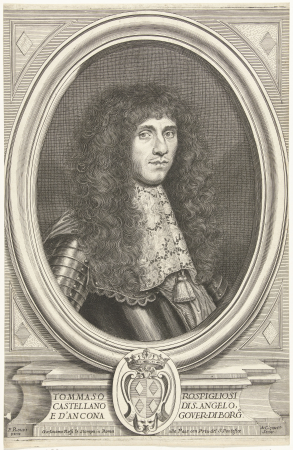Portret van Tommaso Rospigliosi, RP-P-1909-4390, Albertus Clouwet, between 1646 and 1679