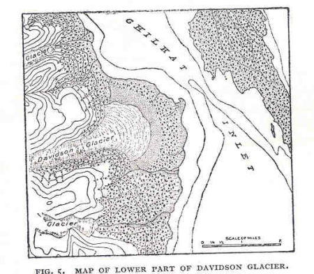 FMIB 34690 Map of Lower Part of Davidson Glacier, 1910