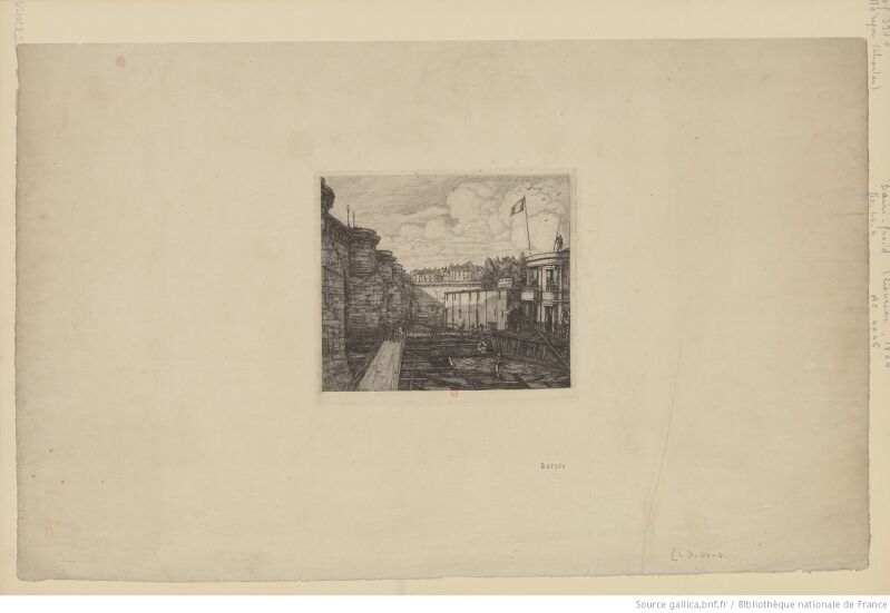 Meryon - Bain-froid Chevrier, 4ème état, btv1b55001069j, Charles Méryon