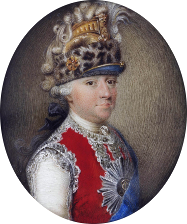 Kazimierz Poniatowski in a Cap with Feathers and Leopard Skin., Kazimierz Poniatowski, circa 1761-1765