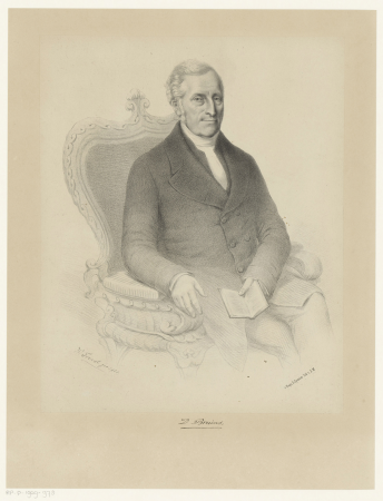 Portret van Dirk Bruins, RP-P-1909-978, Elias Spanier, 1855