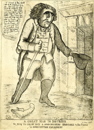 A great man in distress or, How to grow rich & avoid becoming chargable to the Parish. A subscription experiment, William Dent, 1793