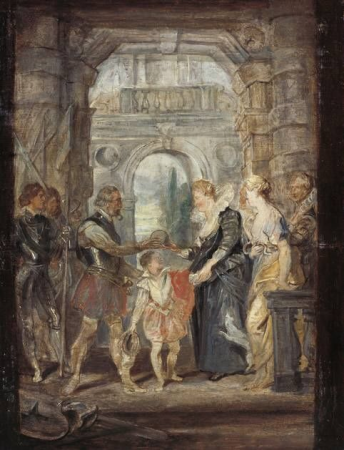 The handover of the regency (sketch of the Medici cycle), Peter Paul Rubens, 1622