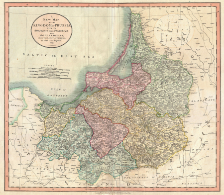 A New Map of the Kingdom of Prussia, with its Divisions into Provinces and Governments; from the Latest Authorities., John Cary, 1799 (dated)