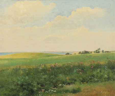 Summer landscape with rolling fields, Carl Frederik Aagaard, 1890
