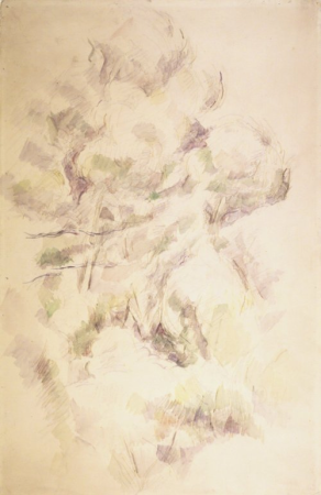 Study of Trees and Rocks; Study of Trees (verso), Paul Cézanne, between 1890 and 1895