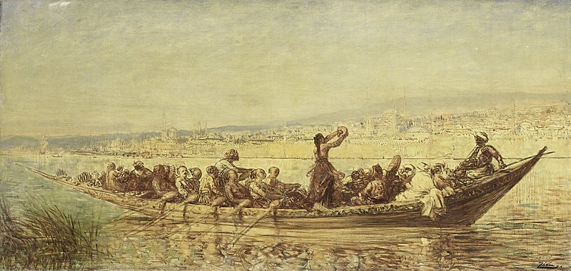 Moorish rowers at Constantinople, Félix Ziem, between 1840 and 1900