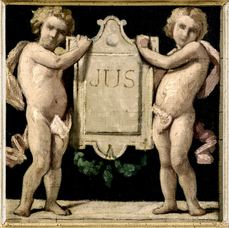 Sketch for the ceiling of the courtroom of the Cour des Assises of the Palais de Justice in Paris: Justice, Léon Bonnat, between 1866 and 1873