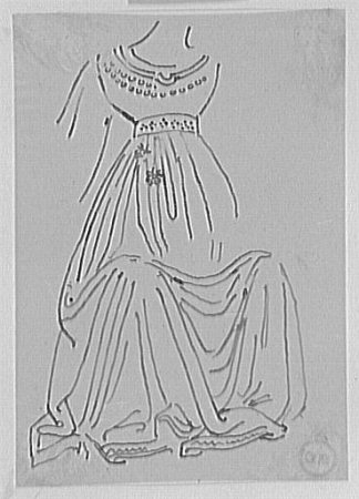 Study of a seated woman facing forward, Gustave Moreau, between 1850 and 1895