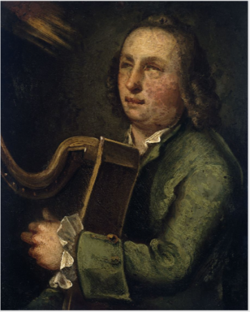 Portrait of Turlough O'Carolan, Francis Bindon, circa 1720