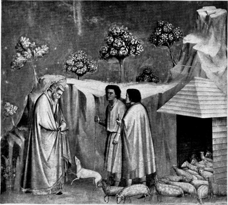 Scenes from the Life of Joachim: 2. Joachim among the Shepherds, Giotto, from 1303 until 1305