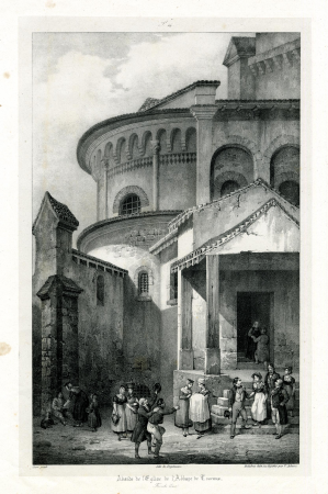 Aside of the Church of the Abbey of Tournus, Victor Adam, between 1827 and 1828