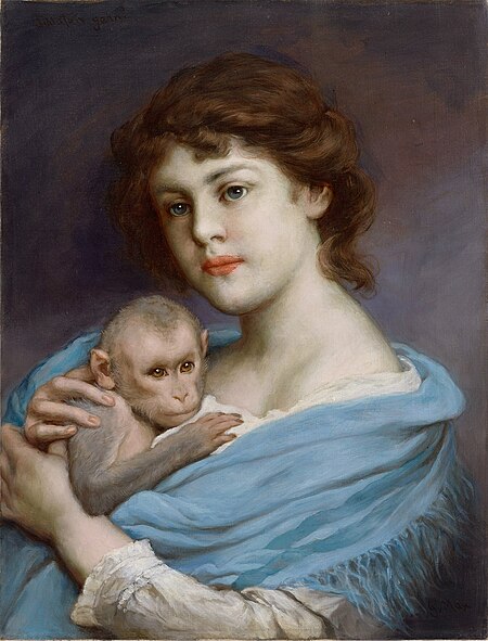 Schlafen gehen!, Gabriel von Max, 1900