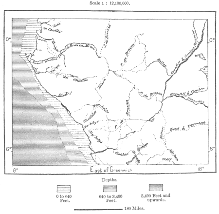 AFR V3 D467 Chief Routes of the Explorers of Gaboon and Ogoway Basins, 12 June 1892