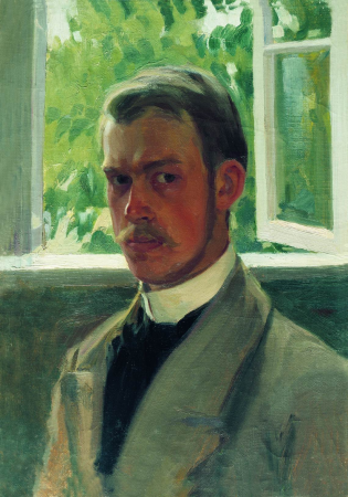 Self-portrait by the window, Boris Kustodiev, 1899