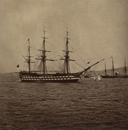HMS "Edgar" in the Firth of Forth c. 1880 after an 1860 original, George Washington Wilson