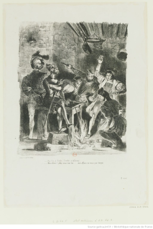 Delacroix - Méphistophélès dans la taverne des Étudiants, 4e état, btv1b10029740p, Eugène Delacroix