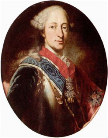 Portrait of Maximilian III Joseph, Elector of Bavaria, wearing the badge of the order of the Golden Fleece, Georg Desmarées