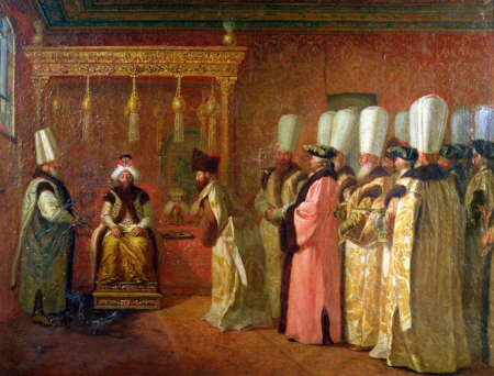 Audience of Charles Gravier Comte de Vergennes with The Sultan Osman III in Constantinople 1755, Antoine de Favray